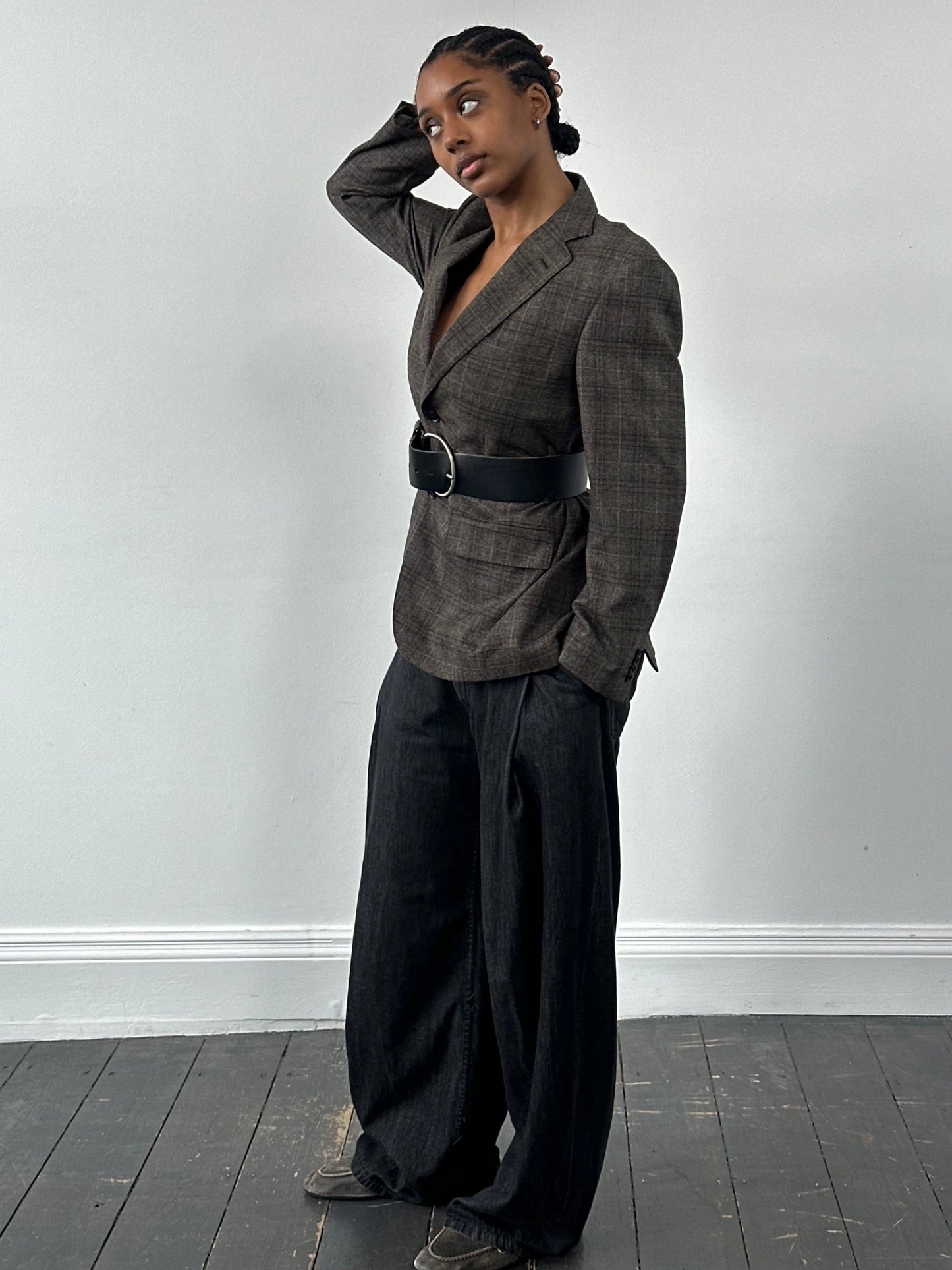 Le Chic x Loro Piana 1990s Pure Wool Check Blazer - 36R/S