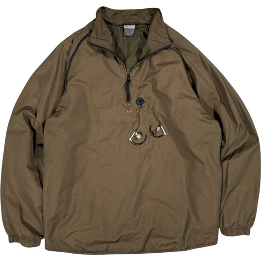 Nike 2003 2in1 Khaki Convertible MP3 Jacket S | Small, Khaki