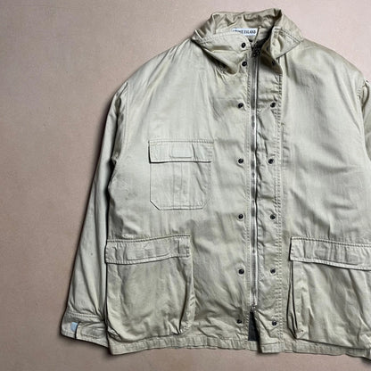 A/W 1993 Sand Gold Raso Gommato Multi Pocket Field Jacket