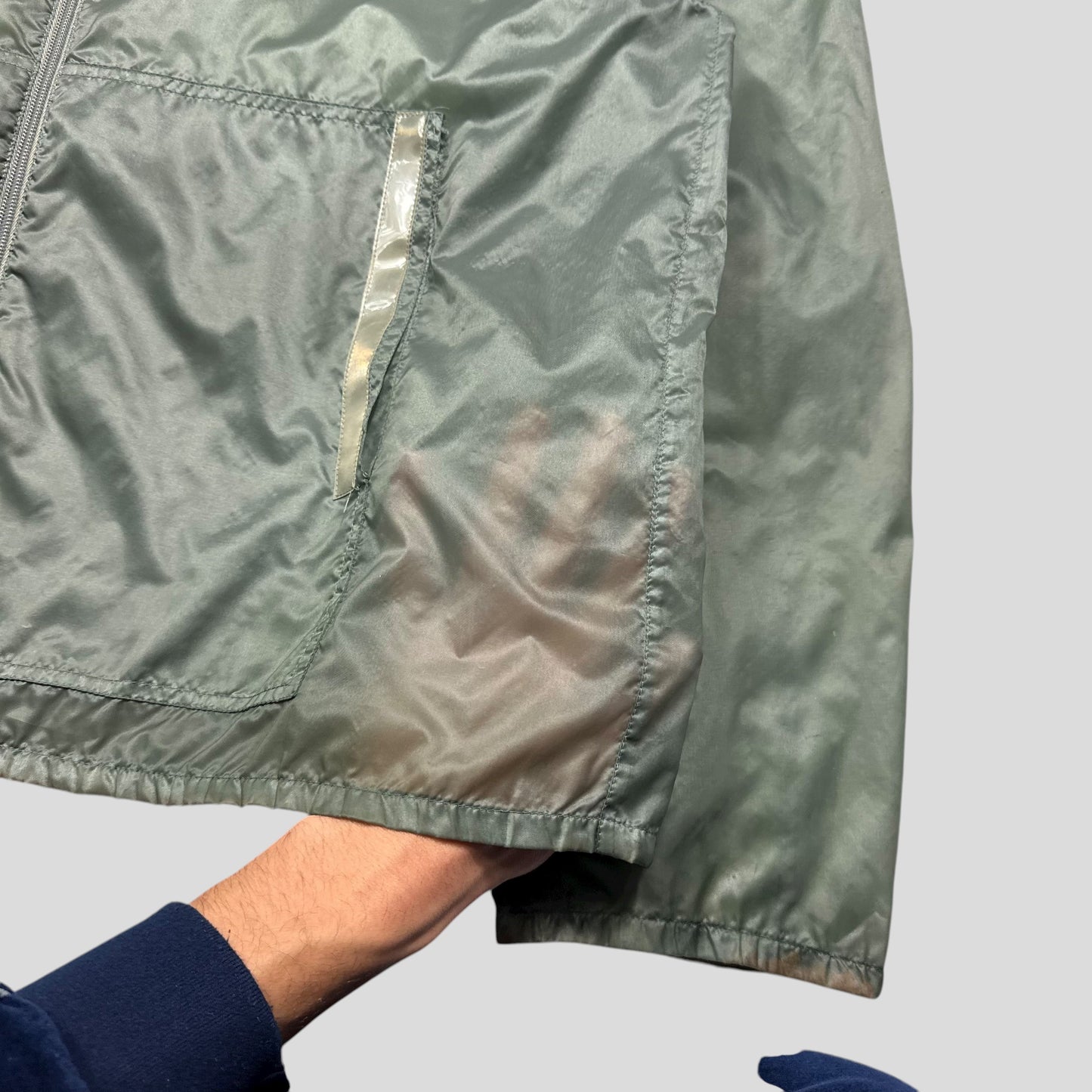 Prada Sport SS00 Transparent Jade Nylon Reflective Jacket - IT50