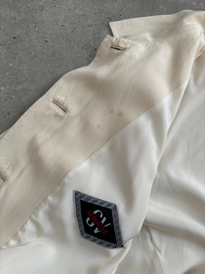 Gianni Versace Versatile 1990s Bespoke Button Pure Silk Blazer - XL