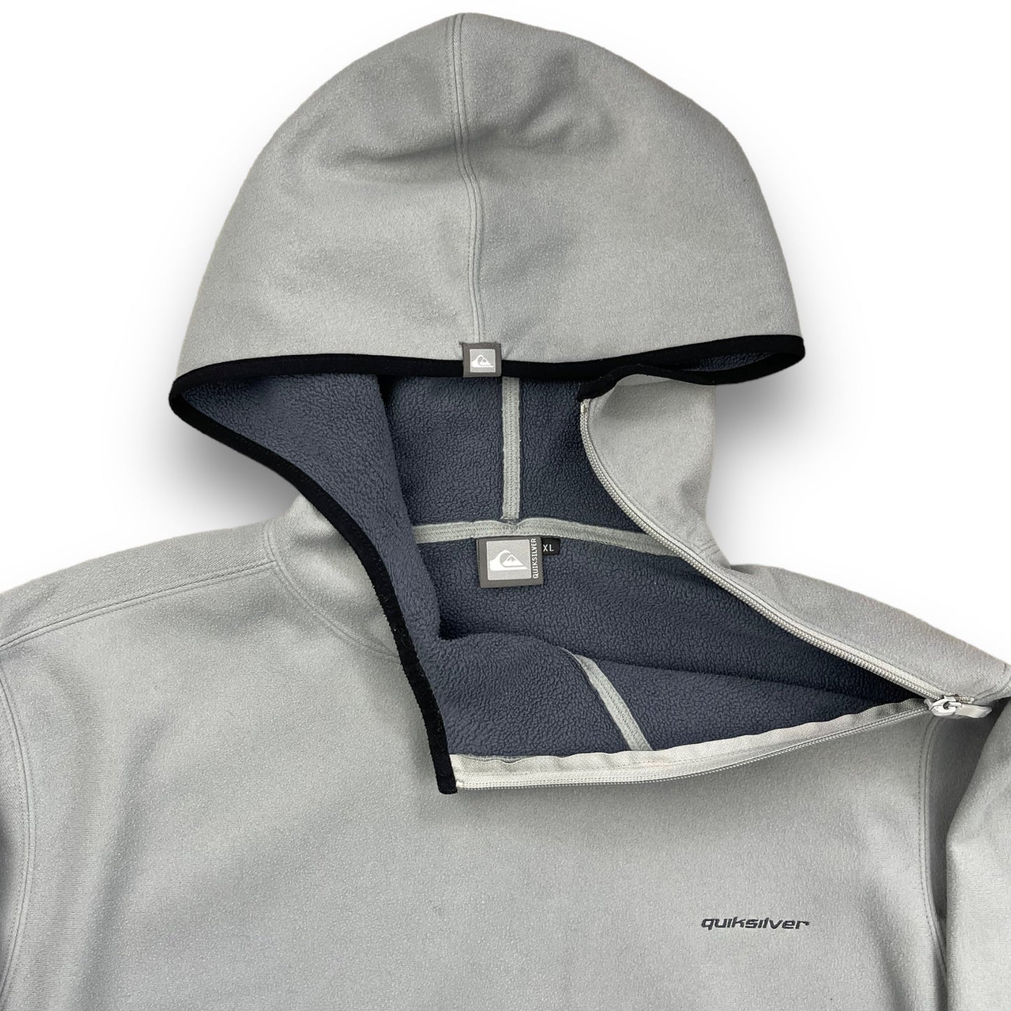Quiksilver Shoulder Zip Fleece Hoodie Grey (L) | Default Title, Multicoloured