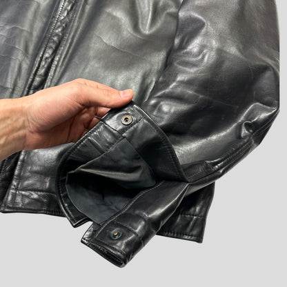 Neil Barrett 00’s Textured Padded Leather Moto Jacket - L | Default Title, Black