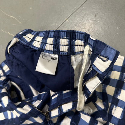 Uniqlo X Marni Wide Fit Check Shorts In Blue ( S )