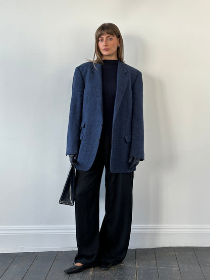 Burberry 1990s Pure Brushed Wool Blazer - 44R/XL