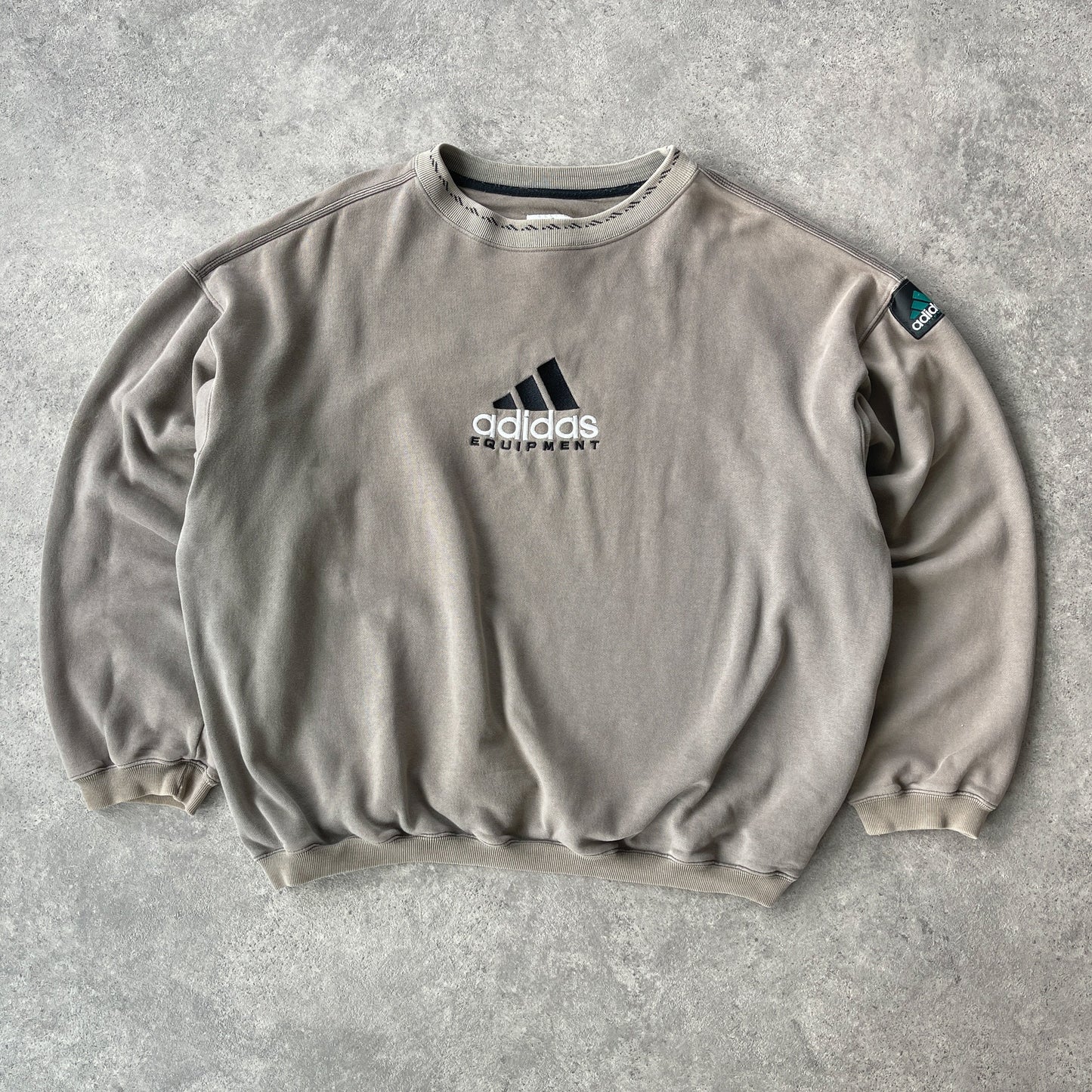 Adidas Equipment RARE 1990s heavyweight embroidered sweatshirt (XL)