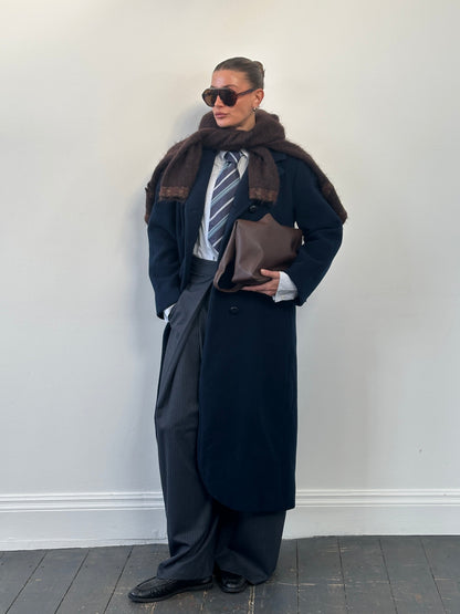 Christian Dior 1970s Pure Wool Single Breasted Coat - M