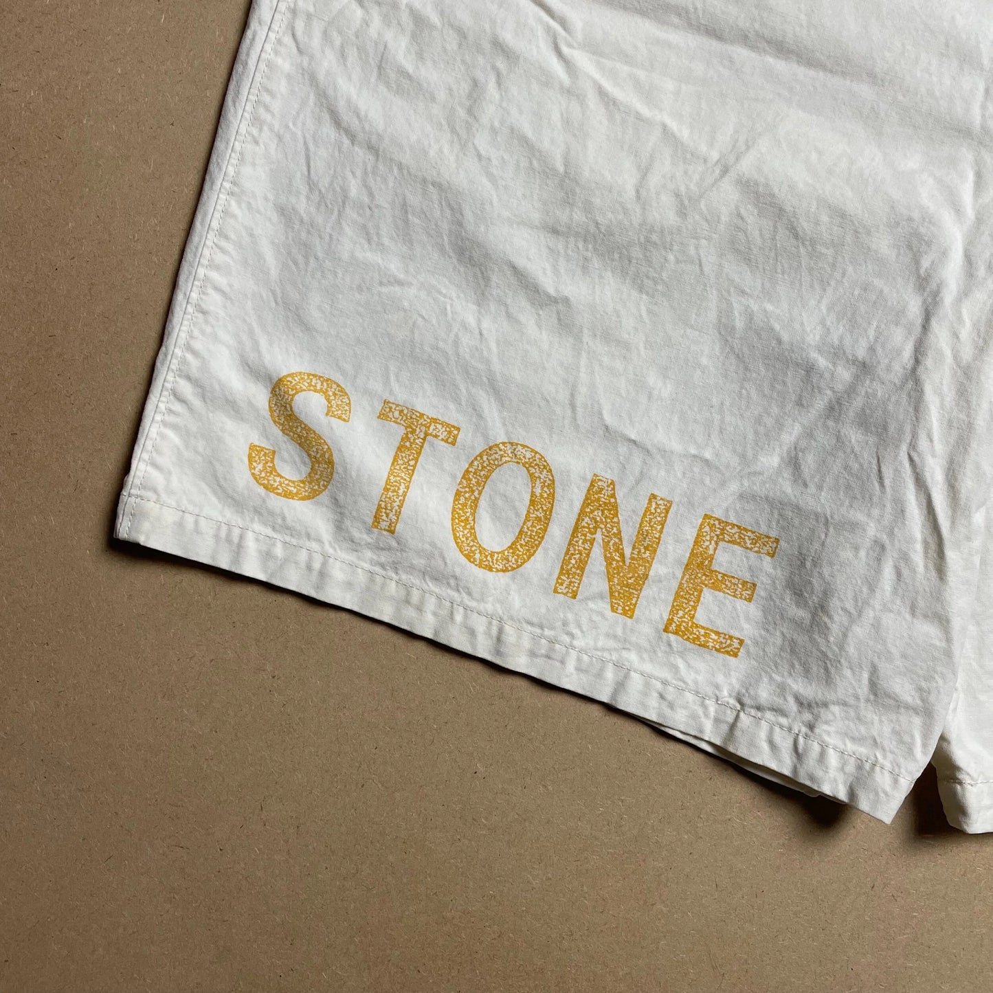 S/S 1993 Speckled Spell Out Deck Shorts