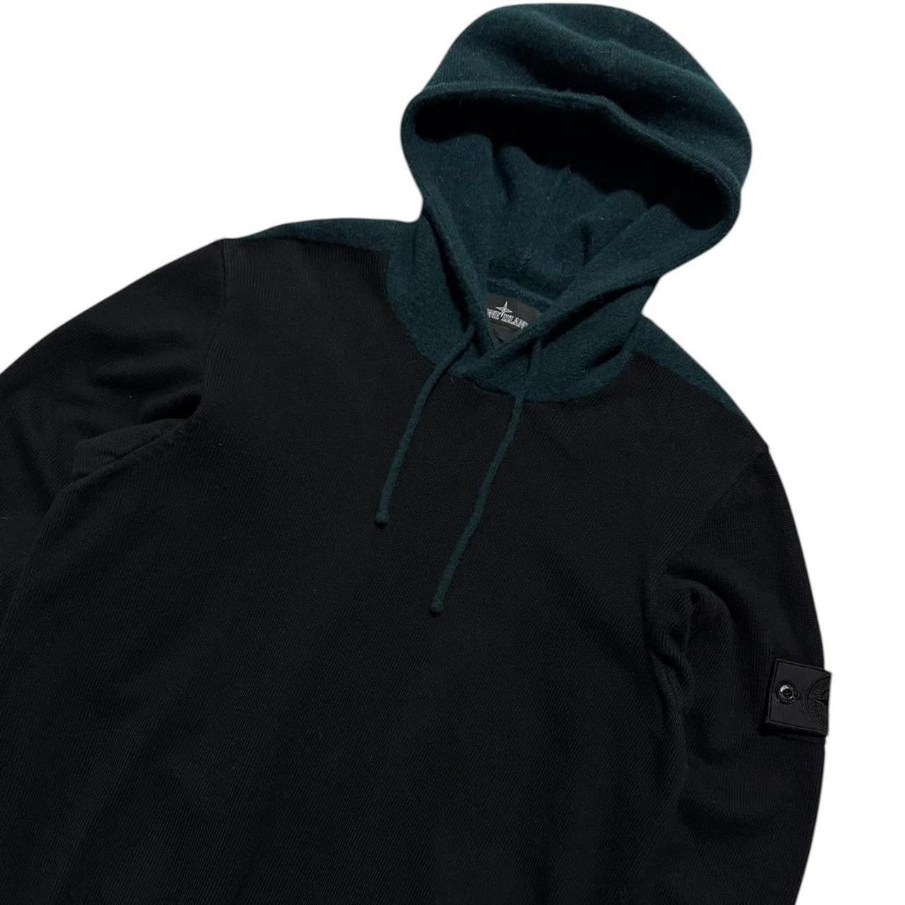 Stone Island Shadow Project Wool Pullover Hoodie | Medium, Black
