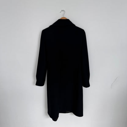 fw2001 emporio armani runway wool trenchcoat | O/S, Black