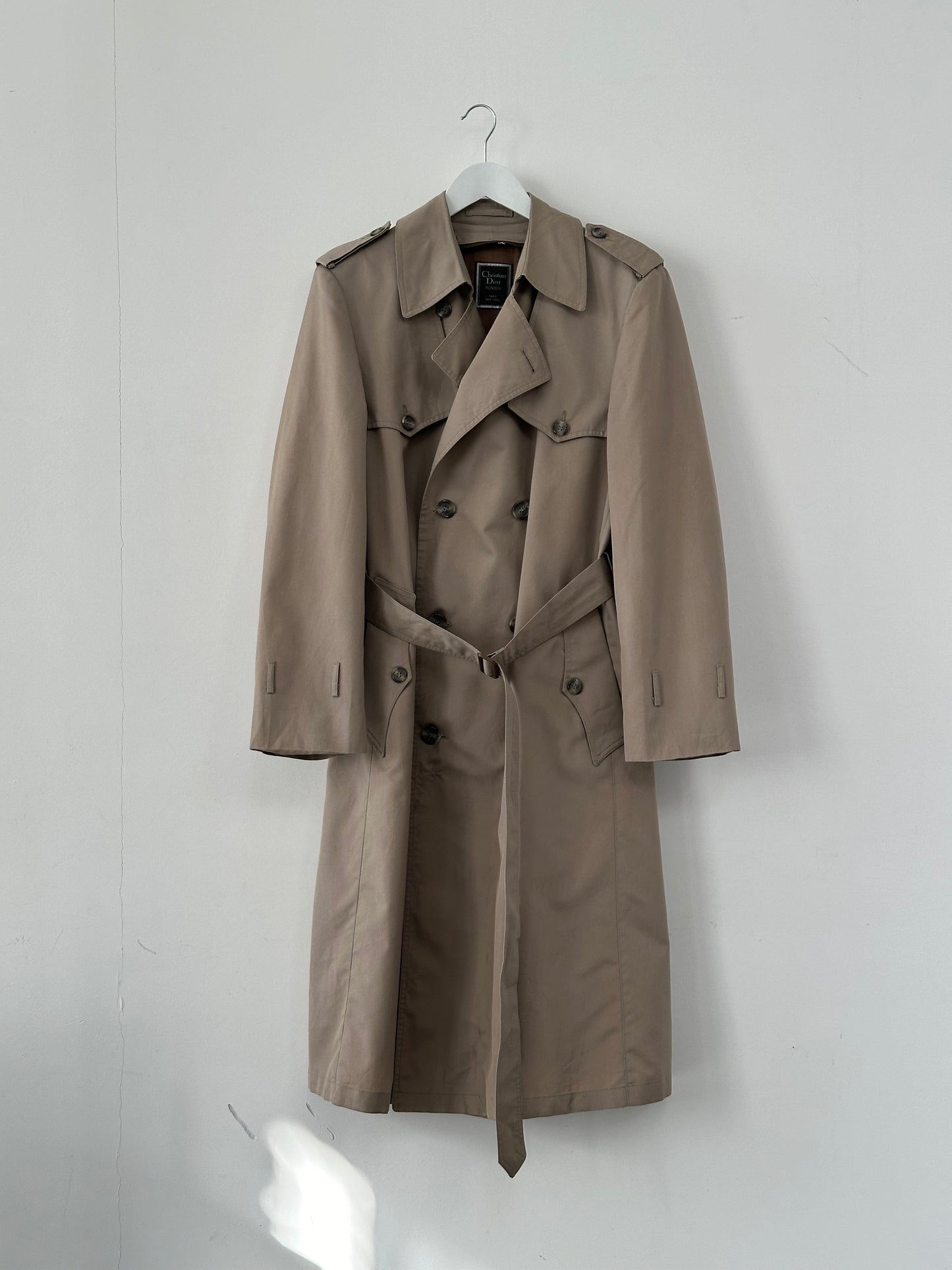 Christian Dior Monsieur Cotton Double Breasted Belted Trench Coat - XL