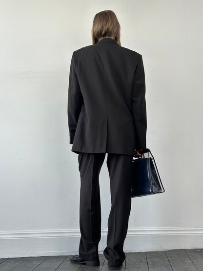 Vintage Pinstripe Single Breasted Suit - 44R/W34