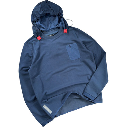 Puma by Hussein Chalayan 2013 Detachable Hood Sweatshirt M | Medium, Blue