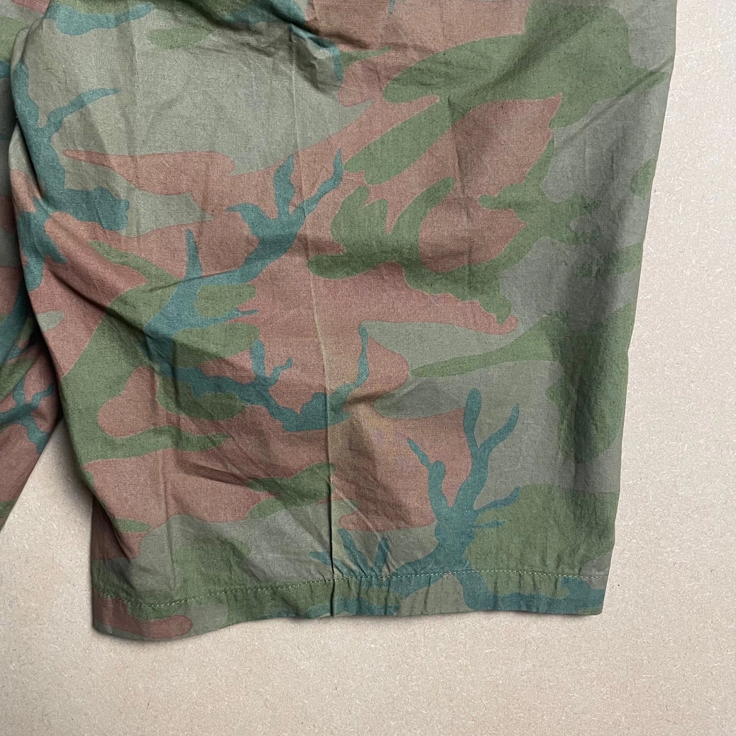 S/S 1990 Teal Green Ice Camouflage Pleated Shorts