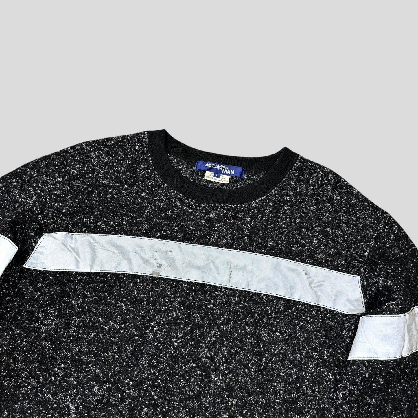 Junya Watanabe MEN 2018 Speckled 3M Reflective Panelled Knit - L (M)