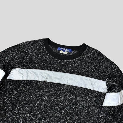 Junya Watanabe MEN 2018 Speckled 3M Reflective Panelled Knit - L (M) | Medium, Grey
