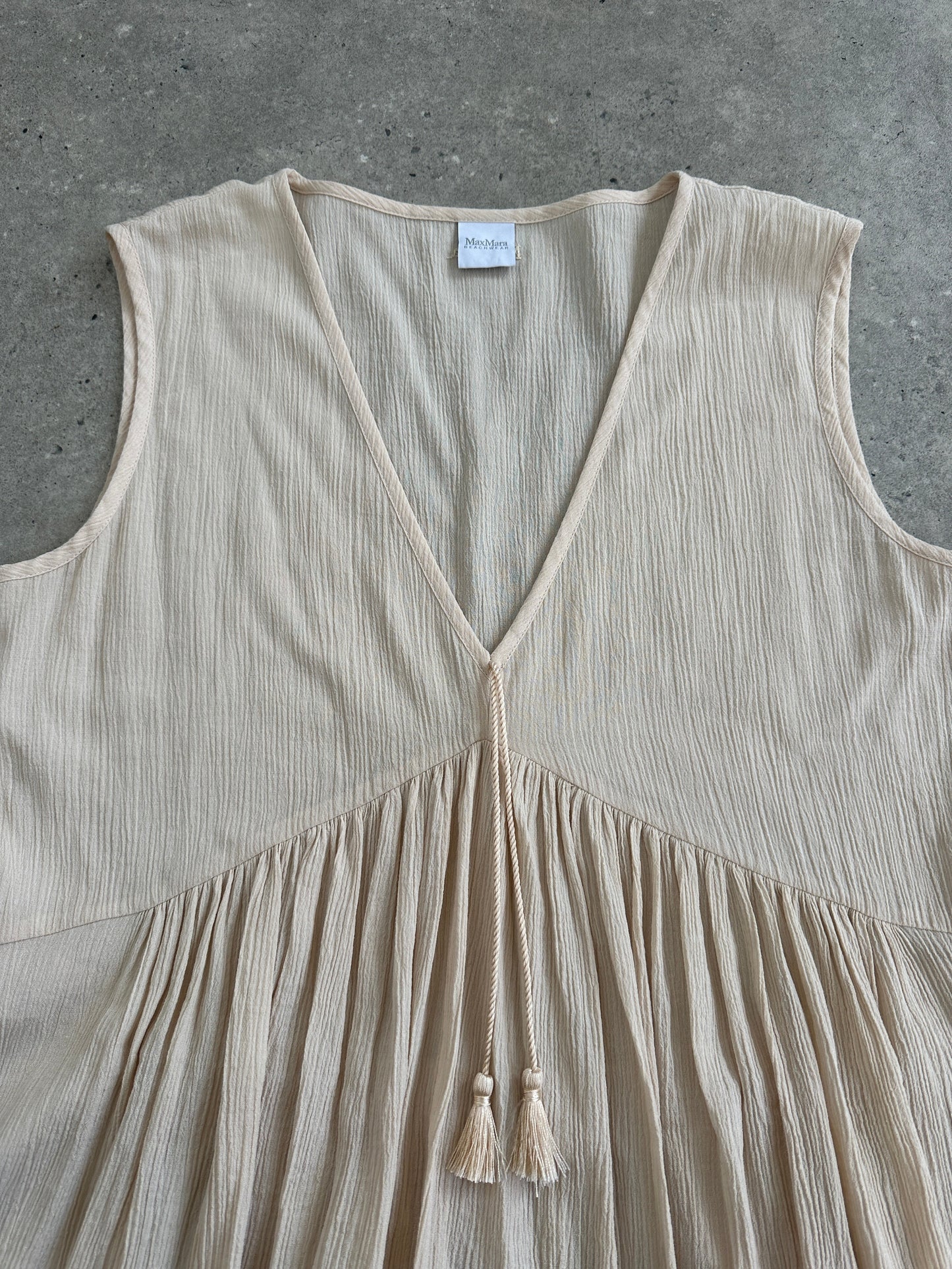 Max Mara Pure Cotton Floor Length Sun Dress - UK12