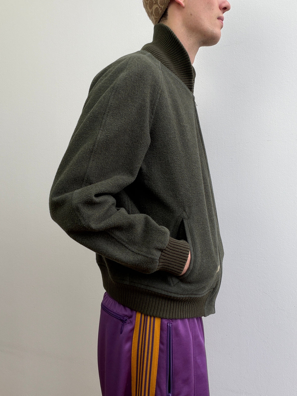 Burberry 90s Wool Bomber Jacket | Medium, Red