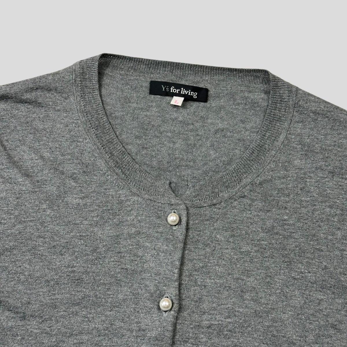 Y’s by Yohji Yamamoto Pearl Button Cardigan - S/M | Large, Grey
