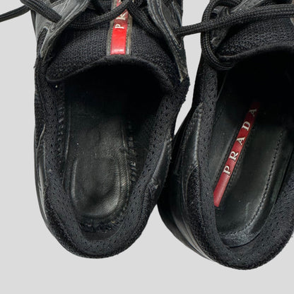 Prada Americas Cups Triple Black Leather - UK8.5/9