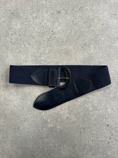 Italian Vintage 1990s Leather & Jute Belt - W25-32