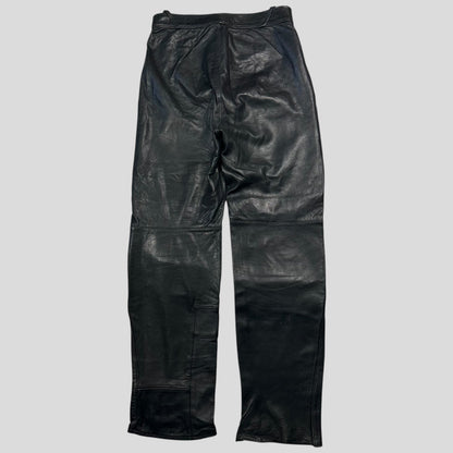 Gianni Versace 1980’s Leather Moto Biker Trousers - IT48 (32)