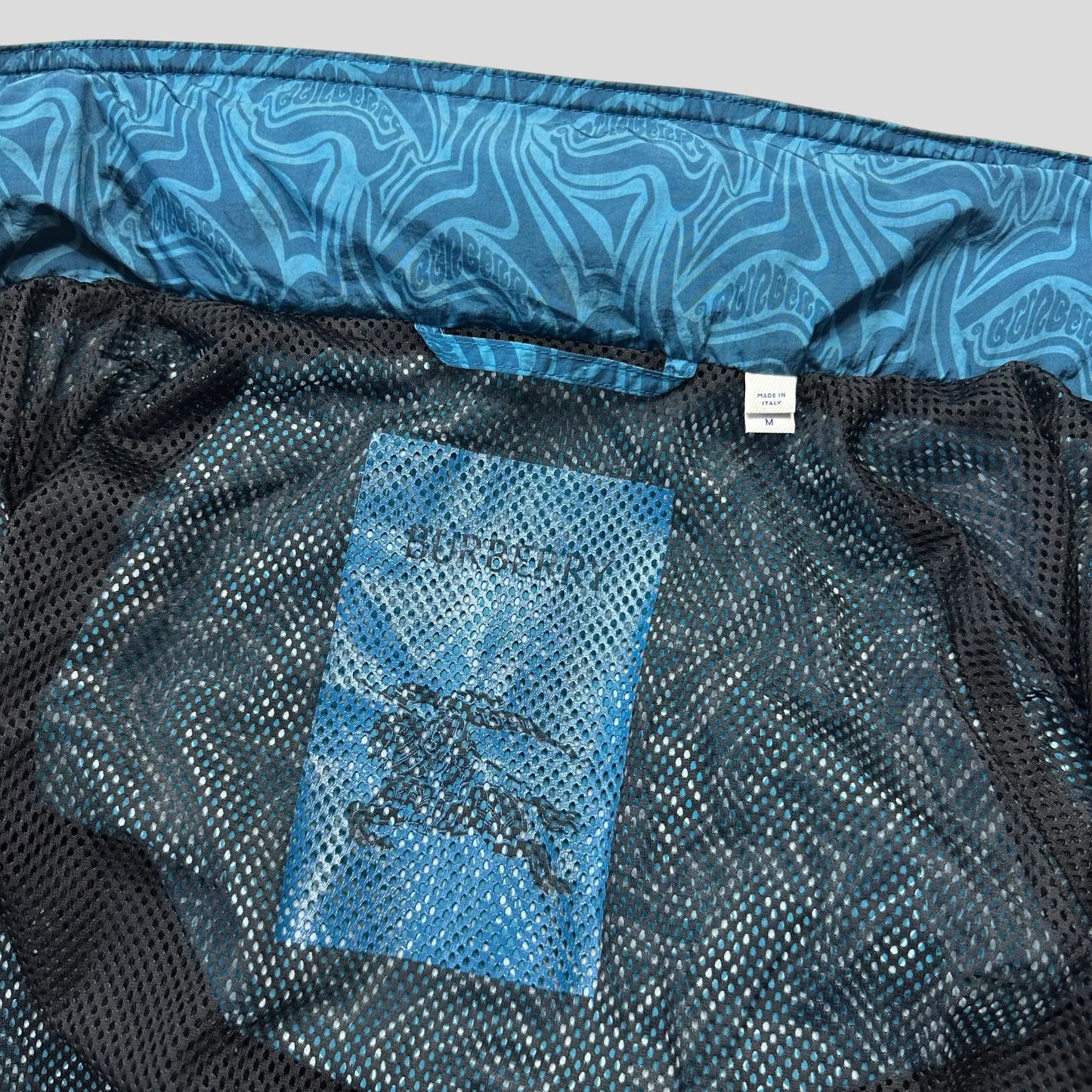 Burberry 2025 Unreleased SAMPLE Wave Print Nylon Logo Jacket - M/L