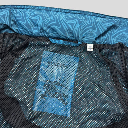 Burberry 2025 Unreleased SAMPLE Wave Print Nylon Logo Jacket - M/L | Medium, Blue