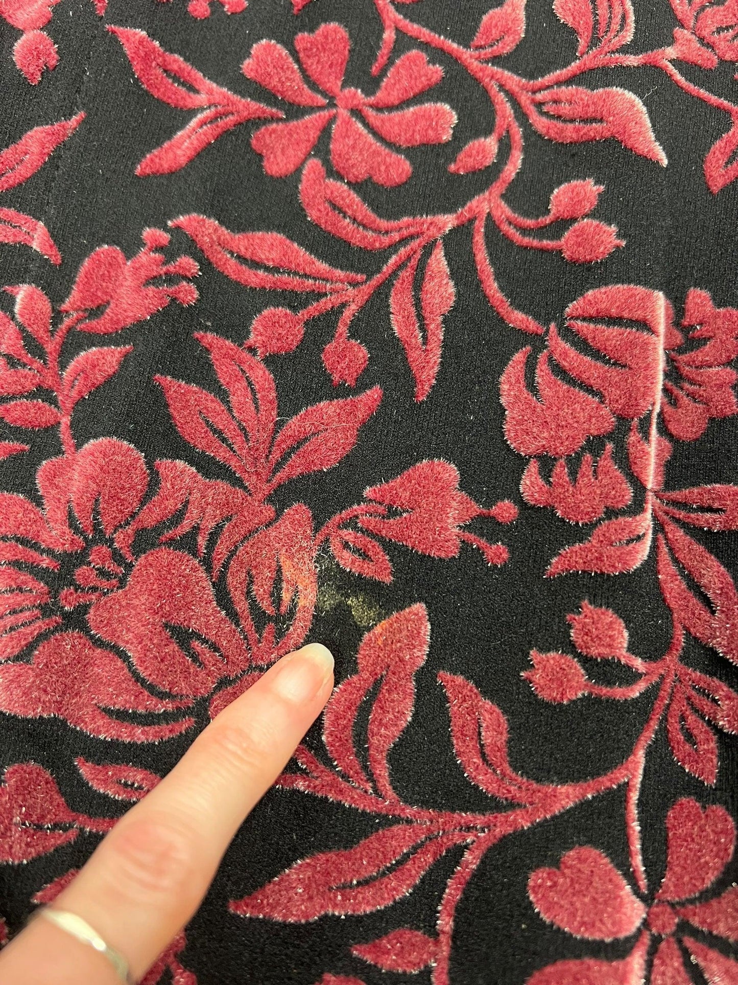 Miss Selfridge 1998 velvet flock duster