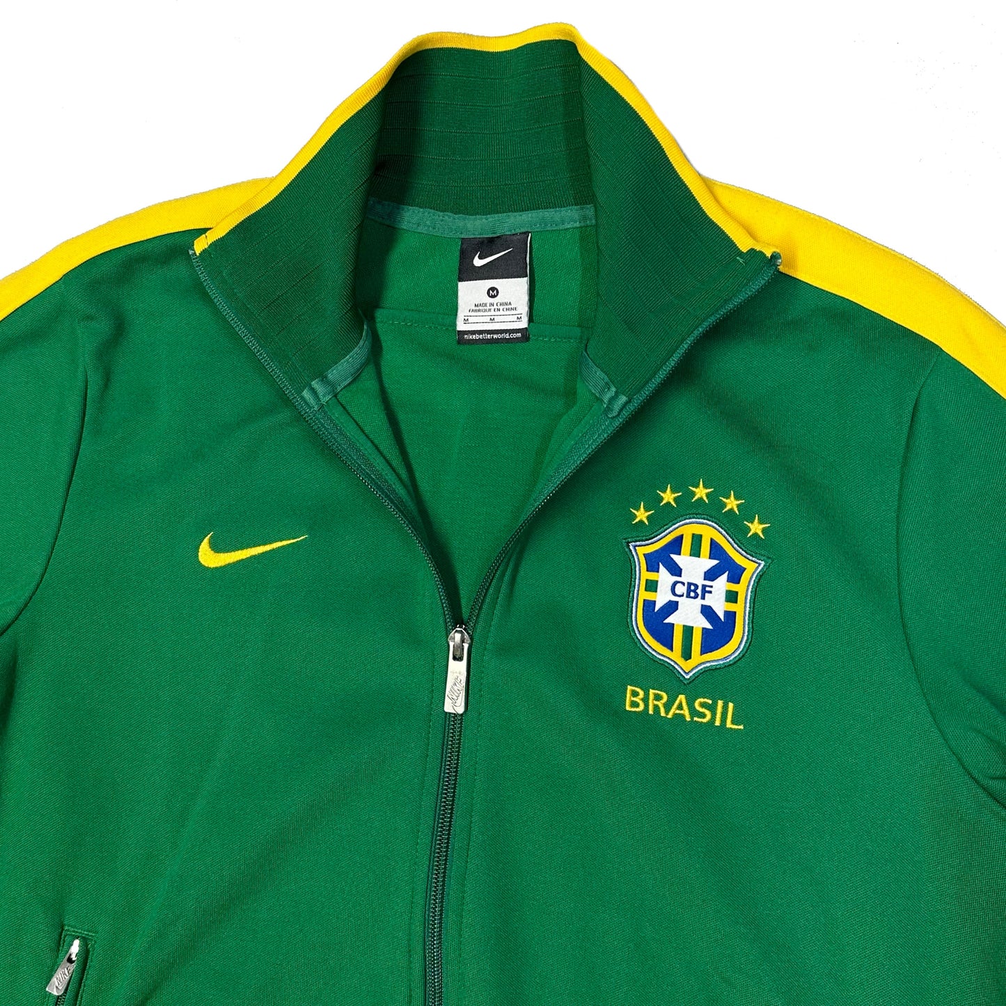 Nike Brazil 2013/14 Track Top In Green ( M )