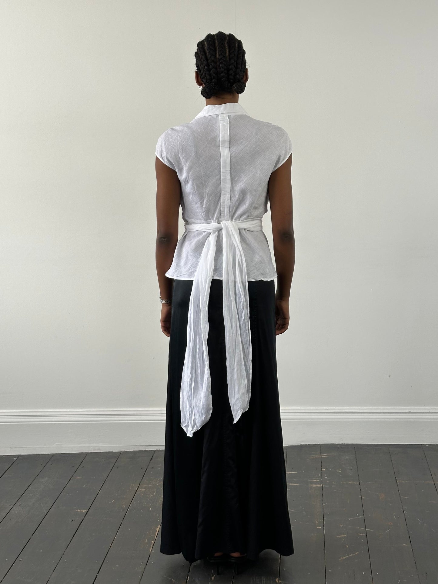 DKNY 2000s Cotton Panelled Skirt - W28