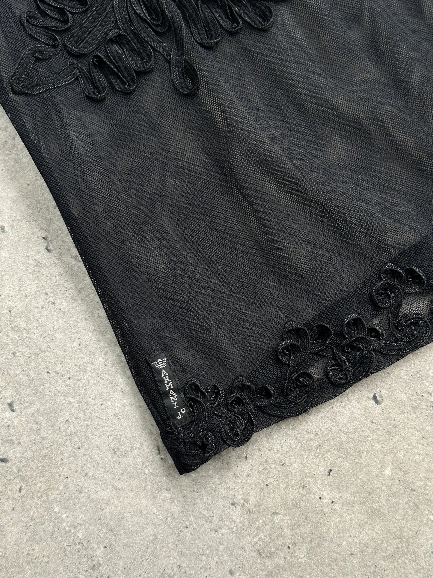 Armani Jeans Sheer Appliqué Vest Top - S