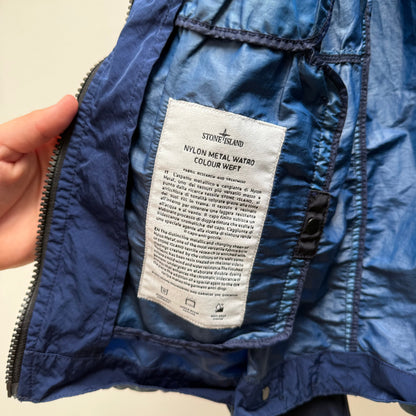 2017 Stone Island Nylon Metal Weft Jacket (L) | Large, Metallic Blue