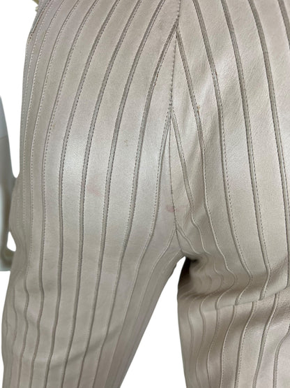 Gucci F/W 1999 leather pinstripe trousers Tom Ford era