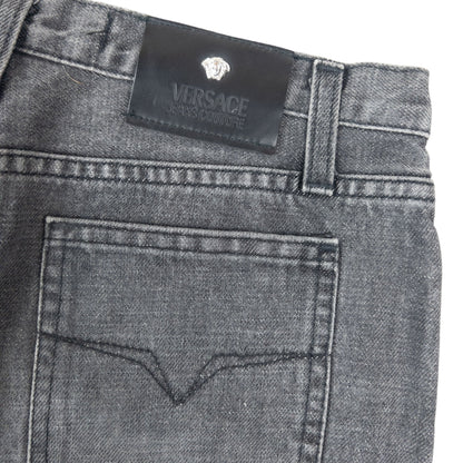 Vintage 2000s Versace Jeans Couture Embroidered Denim Jeans Womens Size W29 | W29, Grey