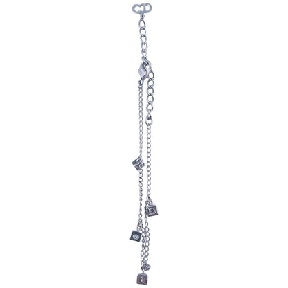 Vintage 2000s Dior Silver Dice Charm Bracelet