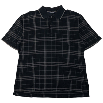 Vintage 2000s Burberry Golf Nova Check Polo Shirt Womens Size M | Medium, Black