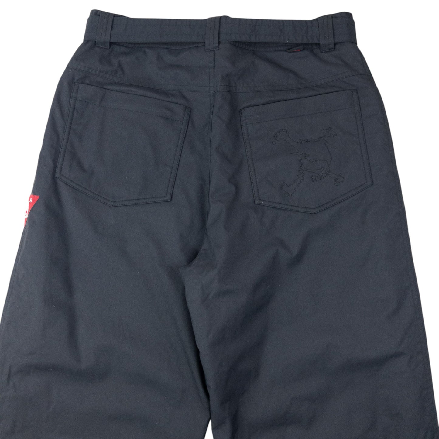 Vintage 90s Oakley Belt Waist Snowboarding Trousers Size L | Large, Black