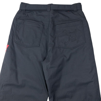 Vintage 90s Oakley Belt Waist Snowboarding Trousers Size L | Large, Black