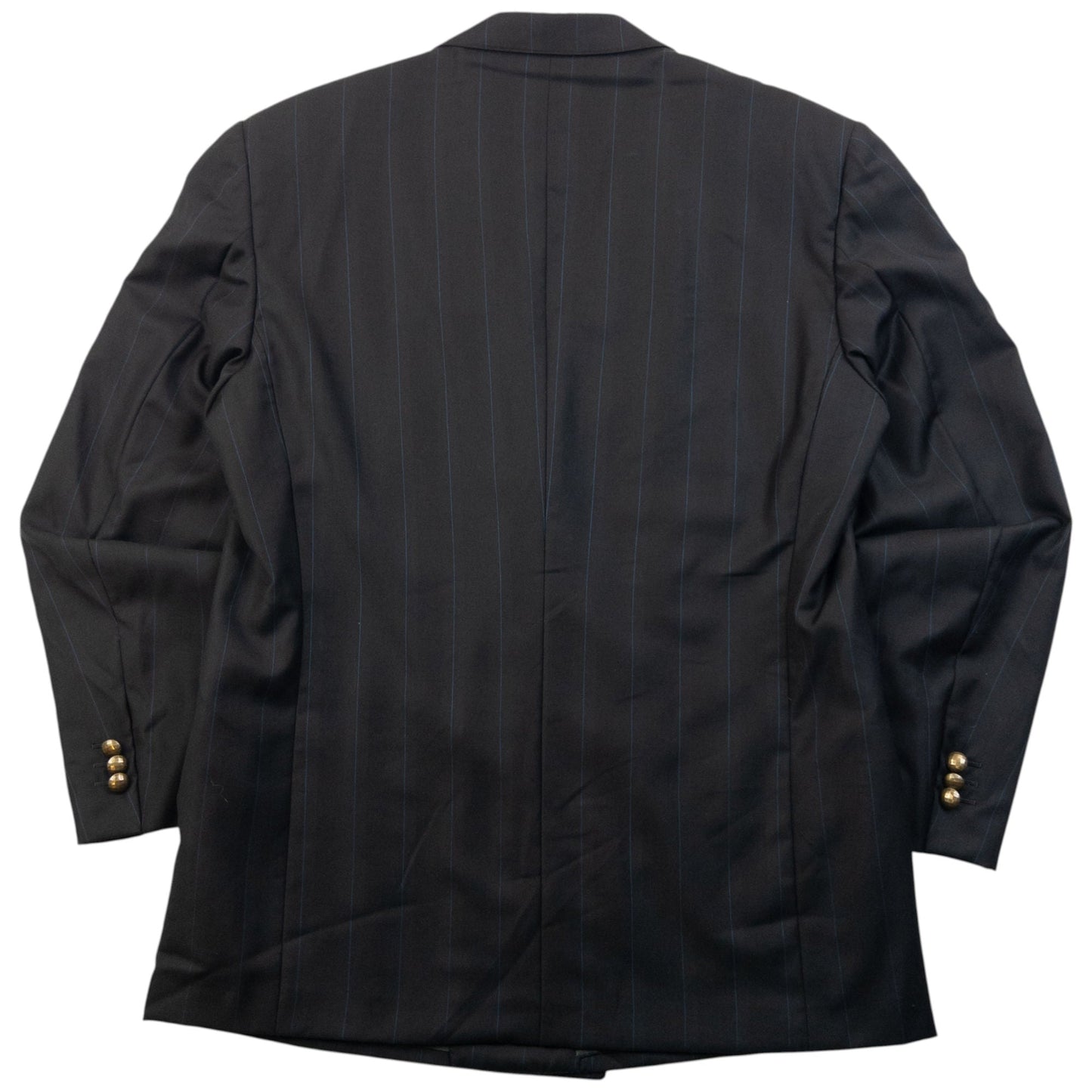 Vintage 90s Gianni Versace Couture Striped Blazer Jacket Size XL | XL, Black