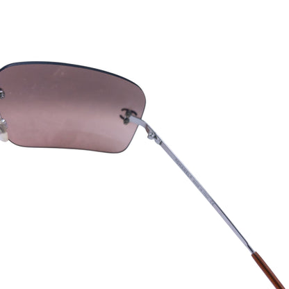 Vintage 2000s Chanel Rimless Sunglasses | O/S, Brown