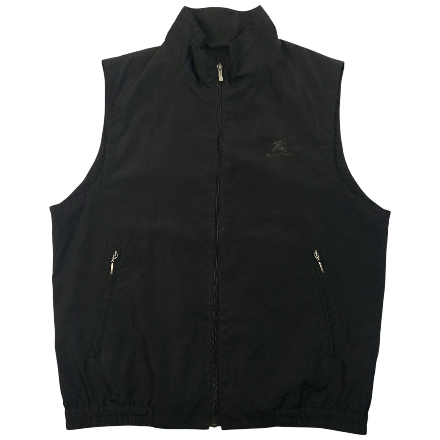 Vintage 2000s Burberry Zip Up Gilet Size XL | XL, Black