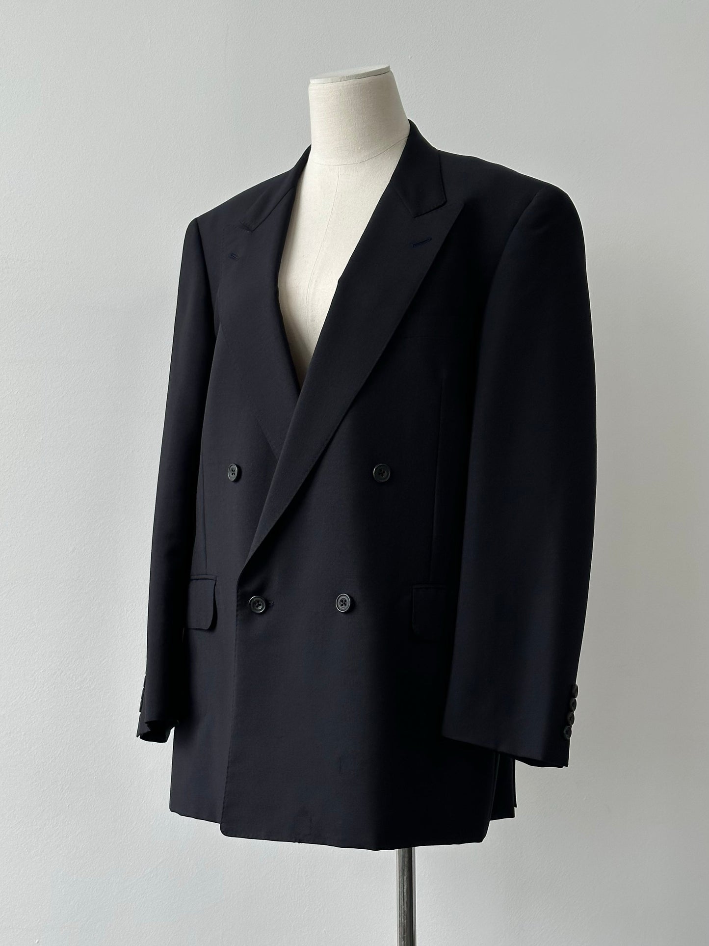 Burberry 1990s Wool Mohair Double Breasted Blazer - L/XL
