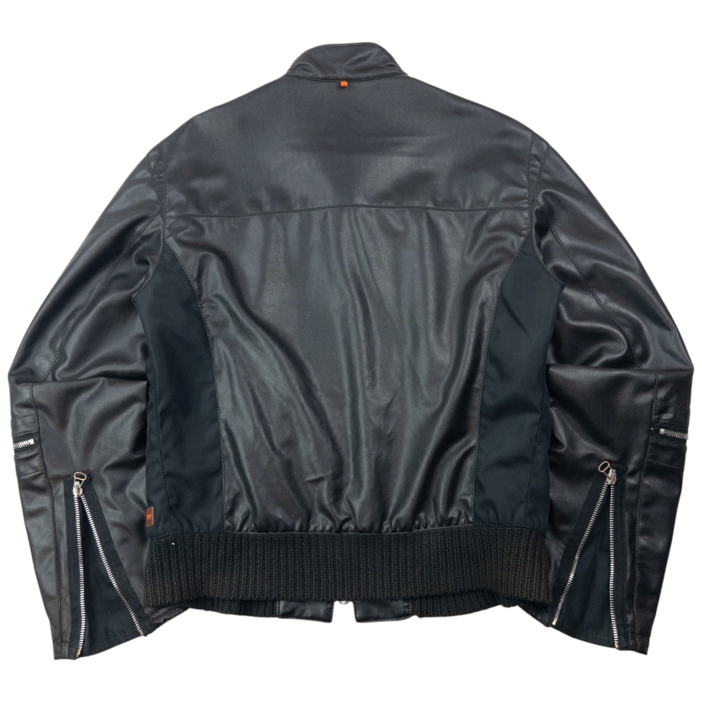 Vintage 2000s Hugo Boss Galaxy Lined Leather Jacket Size S | Small, Black