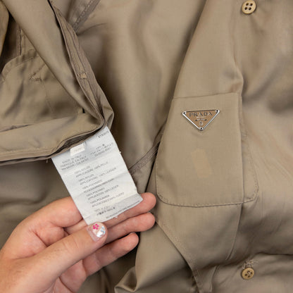 Vintage 2000s Prada Trench Jacket Womens Size S | Small, Beige