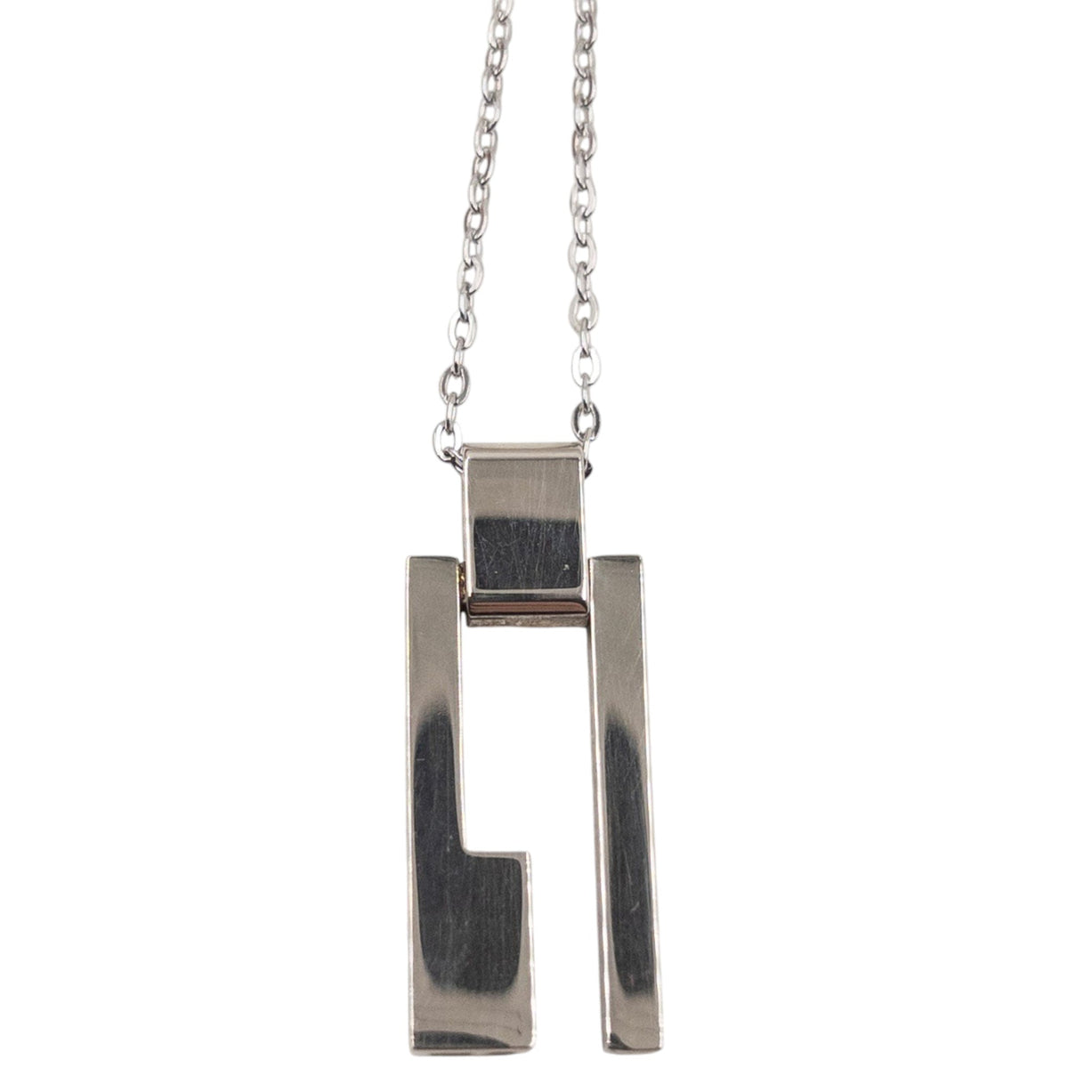 Vintage 2000s Gucci Silver G Plate Necklace | O/S, Grey