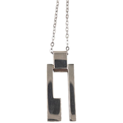 Vintage 2000s Gucci Silver G Plate Necklace | O/S, Grey