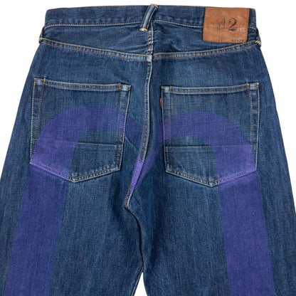 Vintage 90s Evisu Painted Daicock Japanese Denim Jeans Size W31