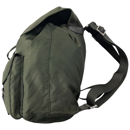 Vintage 2000s Prada Bucket Backpack | O/S, Green