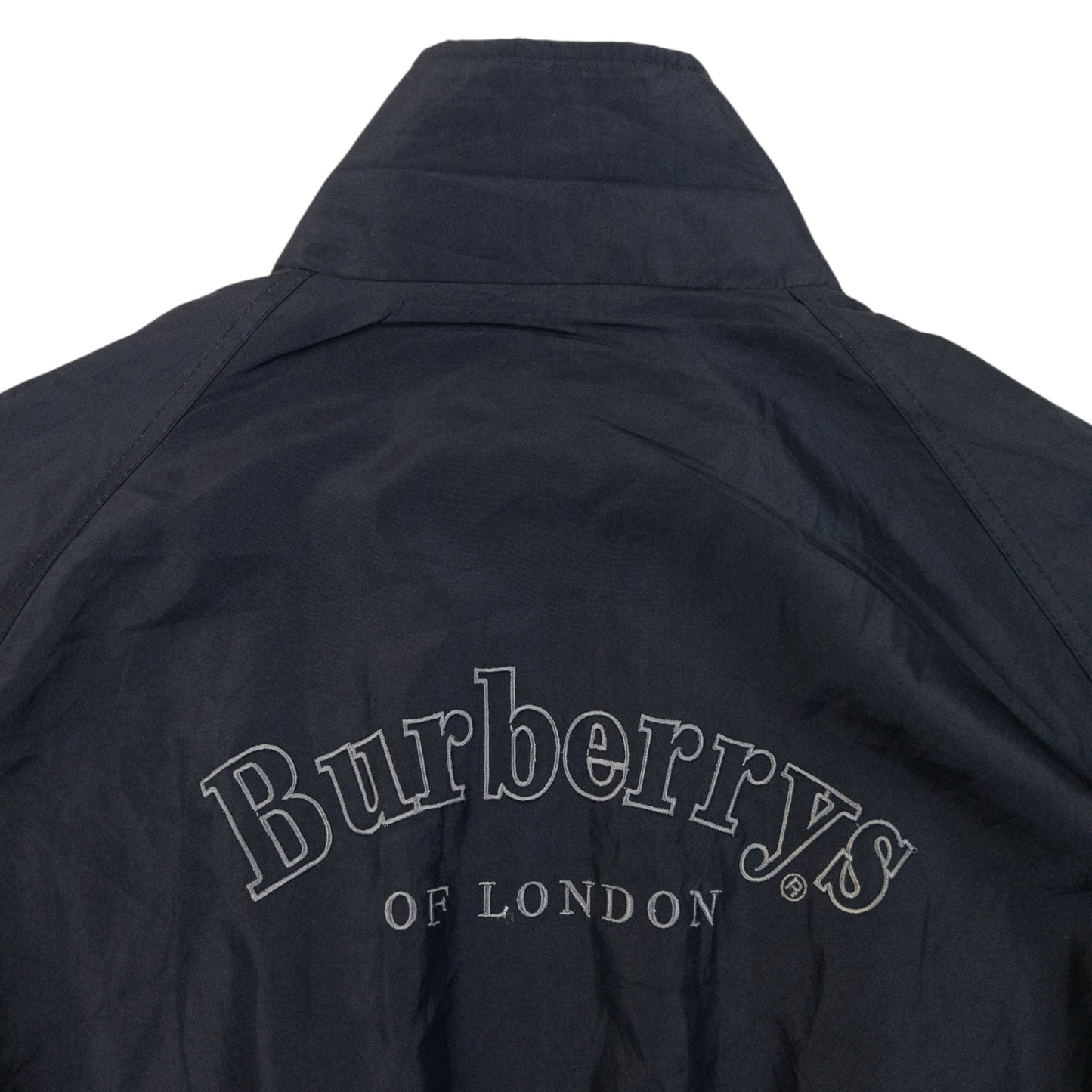 Vintage 90s Burberry Embroidered Zip Up Jacket Size XL | XL, Navy